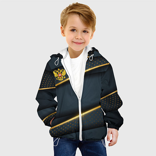 Детская куртка Russia luxury gold / 3D-Белый – фото 4
