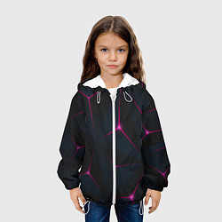 Куртка с капюшоном детская Розовое созвездие, цвет: 3D-белый — фото 2