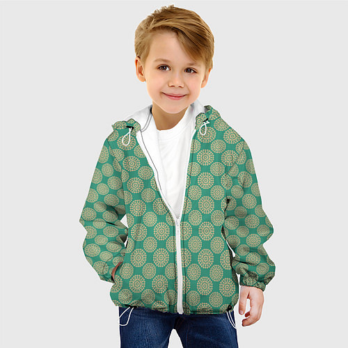 Детская куртка Точечные классические узоры / 3D-Белый – фото 4