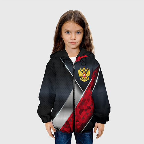 Детская куртка Red & black Russia / 3D-Черный – фото 3