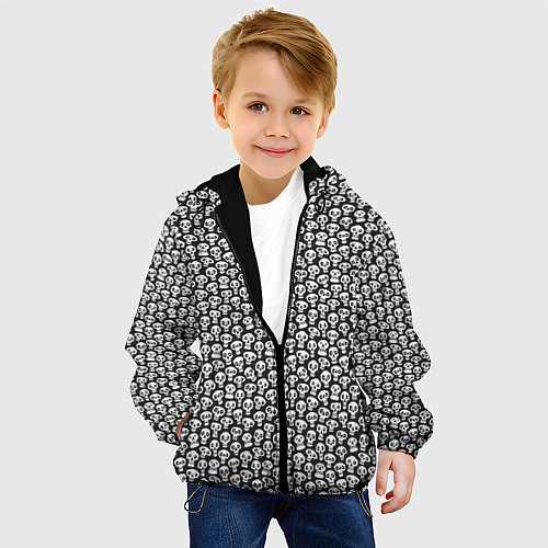 Детская куртка Череп со зрачками / 3D-Черный – фото 4
