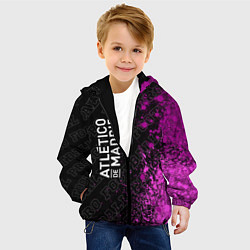 Куртка с капюшоном детская Atletico Madrid pro football: по-вертикали, цвет: 3D-черный — фото 2