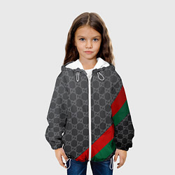 Куртка с капюшоном детская В стиле gucci, цвет: 3D-белый — фото 2