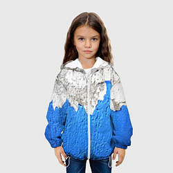 Куртка с капюшоном детская Старая штукатурка - стена, цвет: 3D-белый — фото 2