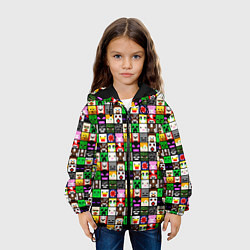 Куртка с капюшоном детская Minecraft characters, цвет: 3D-черный — фото 2