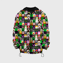 Куртка с капюшоном детская Minecraft characters, цвет: 3D-черный