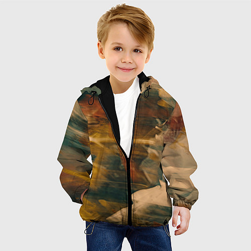 Детская куртка Туманные сюрреалистичные краски / 3D-Черный – фото 4