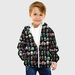 Куртка с капюшоном детская Minecraft game characters, цвет: 3D-белый — фото 2