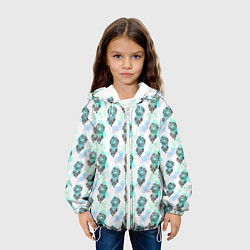 Куртка с капюшоном детская Ловцы снов на пастельном фоне, паттерн, цвет: 3D-белый — фото 2