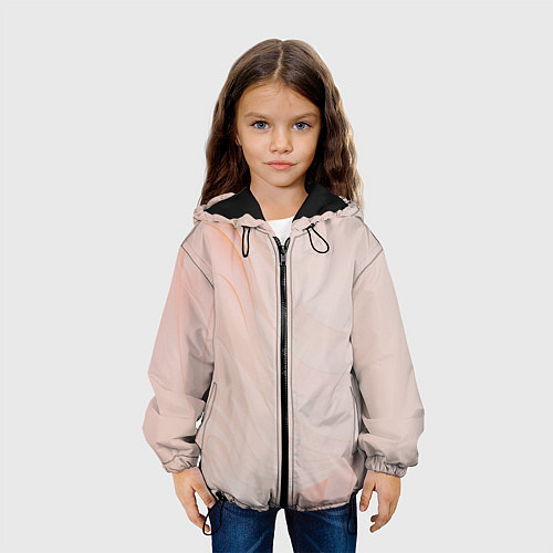 Детская куртка Розовый бархат / 3D-Черный – фото 3