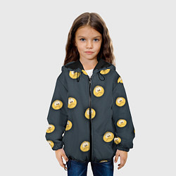 Куртка с капюшоном детская Грусть смайла, цвет: 3D-черный — фото 2