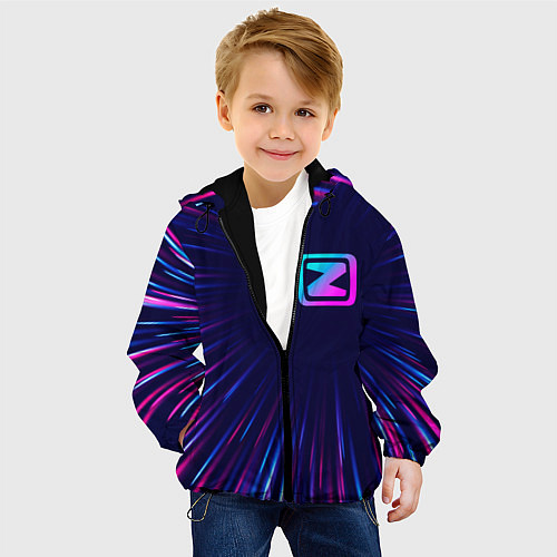 Детская куртка Zotye neon speed lines / 3D-Черный – фото 4