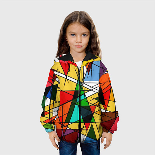Детская куртка Грубый абстрактный фон / 3D-Черный – фото 3