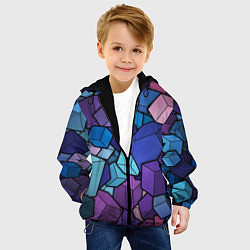 Куртка с капюшоном детская Цветные кубы, цвет: 3D-черный — фото 2