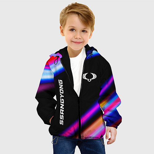 Детская куртка SsangYong speed lights / 3D-Черный – фото 4