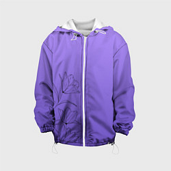Детская куртка Красивый фиолетовый градиент с цветами