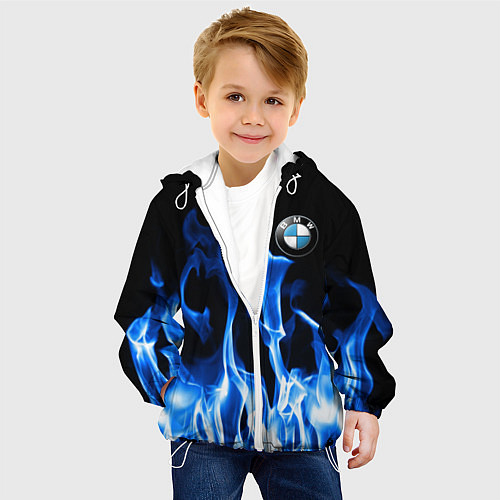 Детская куртка BMW fire / 3D-Белый – фото 4