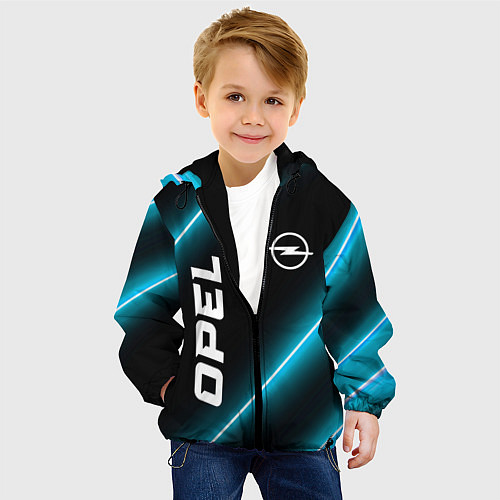 Детская куртка Opel неоновые лампы / 3D-Черный – фото 4
