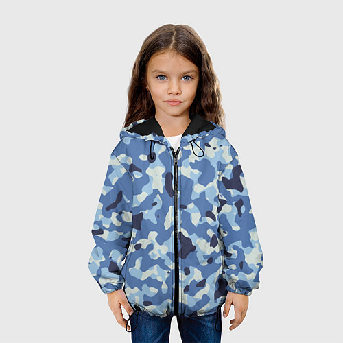 Детская куртка Камуфляж ВМФ цифра крупный / 3D-Черный – фото 3