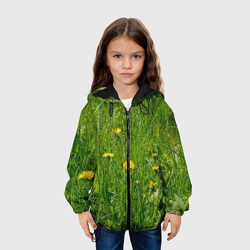 Детская куртка Солнечные одуванчики / 3D-Черный – фото 3