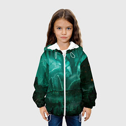 Куртка с капюшоном детская Причал у болота, цвет: 3D-белый — фото 2