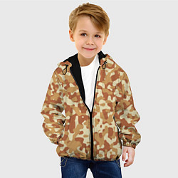 Куртка с капюшоном детская Камуфляж Italian Desert, цвет: 3D-черный — фото 2