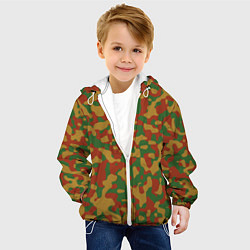 Куртка с капюшоном детская Камуфляж WW2 German, цвет: 3D-белый — фото 2
