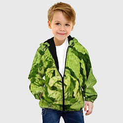 Куртка с капюшоном детская Свежая капуста, цвет: 3D-черный — фото 2