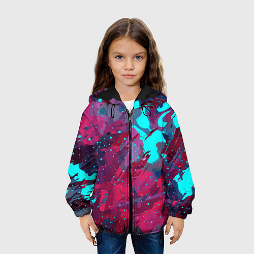 Детская куртка Смешанные краски / 3D-Черный – фото 3
