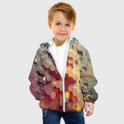 Куртка с капюшоном детская Ультра блики, цвет: 3D-белый — фото 2