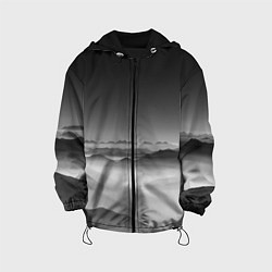 Куртка с капюшоном детская Туманные горы, цвет: 3D-черный