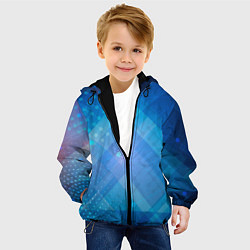 Куртка с капюшоном детская Точки и взаимосвязанные линии, цвет: 3D-черный — фото 2