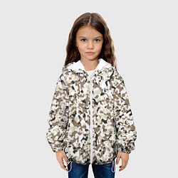 Куртка с капюшоном детская Камуфляж зима мелкий, цвет: 3D-белый — фото 2