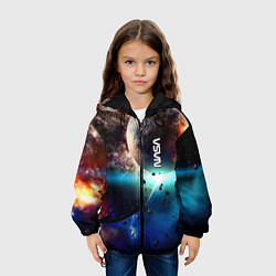 Куртка с капюшоном детская За секунду до столкновения планеты с космическим о, цвет: 3D-черный — фото 2