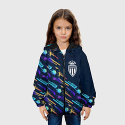 Куртка с капюшоном детская Monaco градиентные мячи, цвет: 3D-черный — фото 2