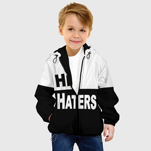 Детская куртка Hi haters - Bye haters / 3D-Черный – фото 4