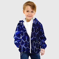 Куртка с капюшоном детская Графическая химия, цвет: 3D-белый — фото 2