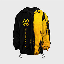Куртка с капюшоном детская Volkswagen - gold gradient: по-вертикали, цвет: 3D-черный