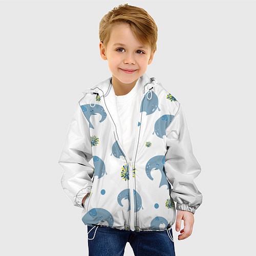 Детская куртка Слоник с одуванчиком / 3D-Белый – фото 4
