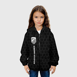 Куртка с капюшоном детская Atletico Madrid sport на темном фоне: по-вертикали, цвет: 3D-черный — фото 2