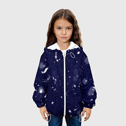 Куртка с капюшоном детская Снежная новогодняя ночь, цвет: 3D-белый — фото 2