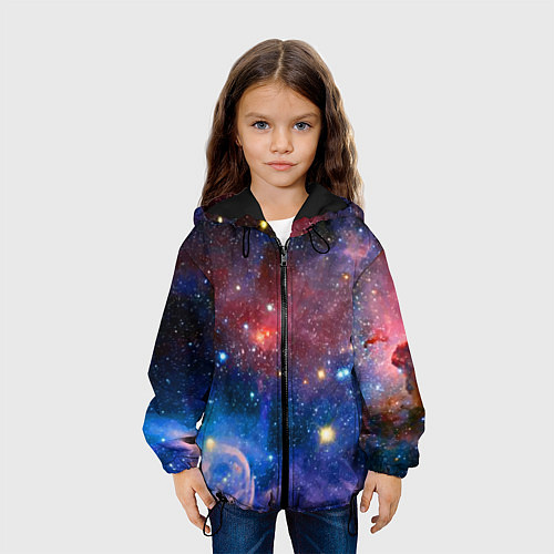 Детская куртка Ошеломительный бескрайний космос / 3D-Черный – фото 3