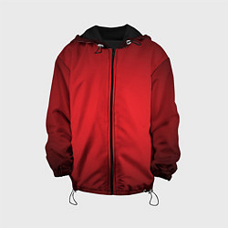 Куртка с капюшоном детская Красно-черная затемняющая виньетка, цвет: 3D-черный
