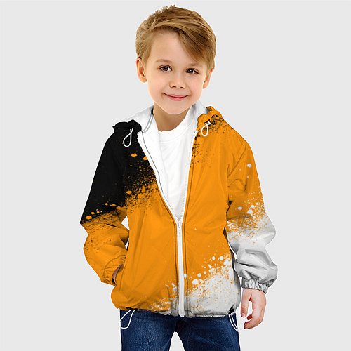 Детская куртка Имперский флаг - триколор / 3D-Белый – фото 4