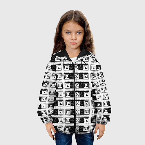 Детская куртка Signs hieroglyphs / 3D-Черный – фото 3