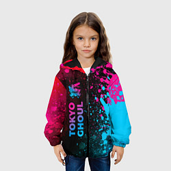 Куртка с капюшоном детская Tokyo Ghoul - neon gradient: по-вертикали, цвет: 3D-черный — фото 2