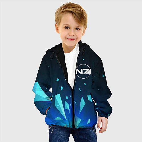 Детская куртка Mass Effect взрыв частиц / 3D-Черный – фото 4