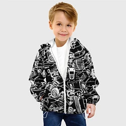 Куртка с капюшоном детская JDM Pattern, цвет: 3D-белый — фото 2