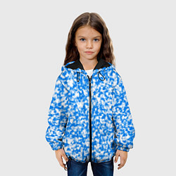 Куртка с капюшоном детская Абстрактные облака - текстура, цвет: 3D-черный — фото 2
