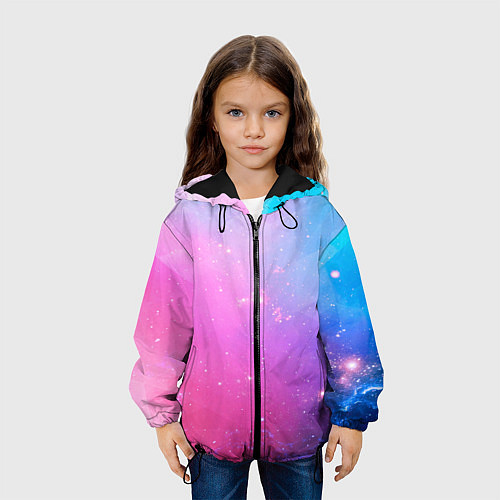 Детская куртка Звёздное геометрическое небо / 3D-Черный – фото 3